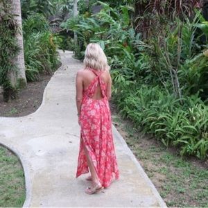 Billabong beyond golden floral print maxi small